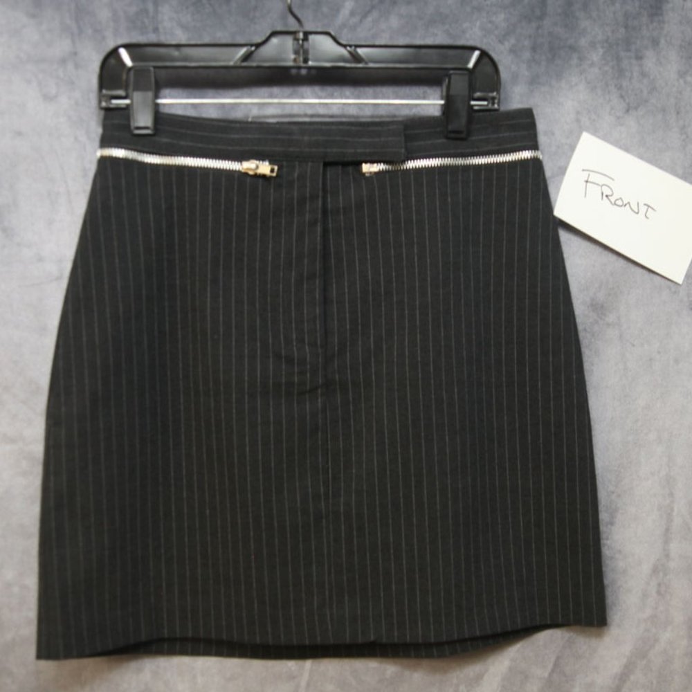 Pinstriped mini skirt